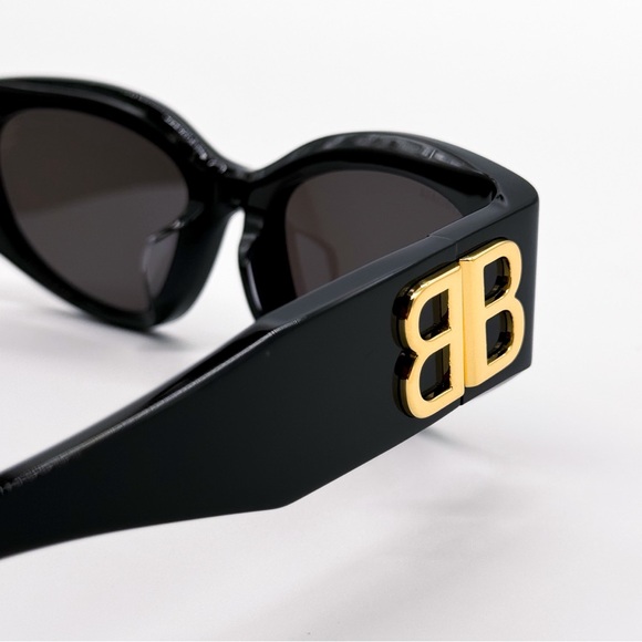 NEW BALENCIAGA OVERSIZED SUNGLASSES BALENCIAGA BB0324SK 002 - Picture 7 of 12